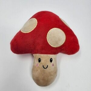 Cute‎ Red Mushroom Plush Toy Soft Stuffed Toadstool Kawaii Room Decor 7 Inch
